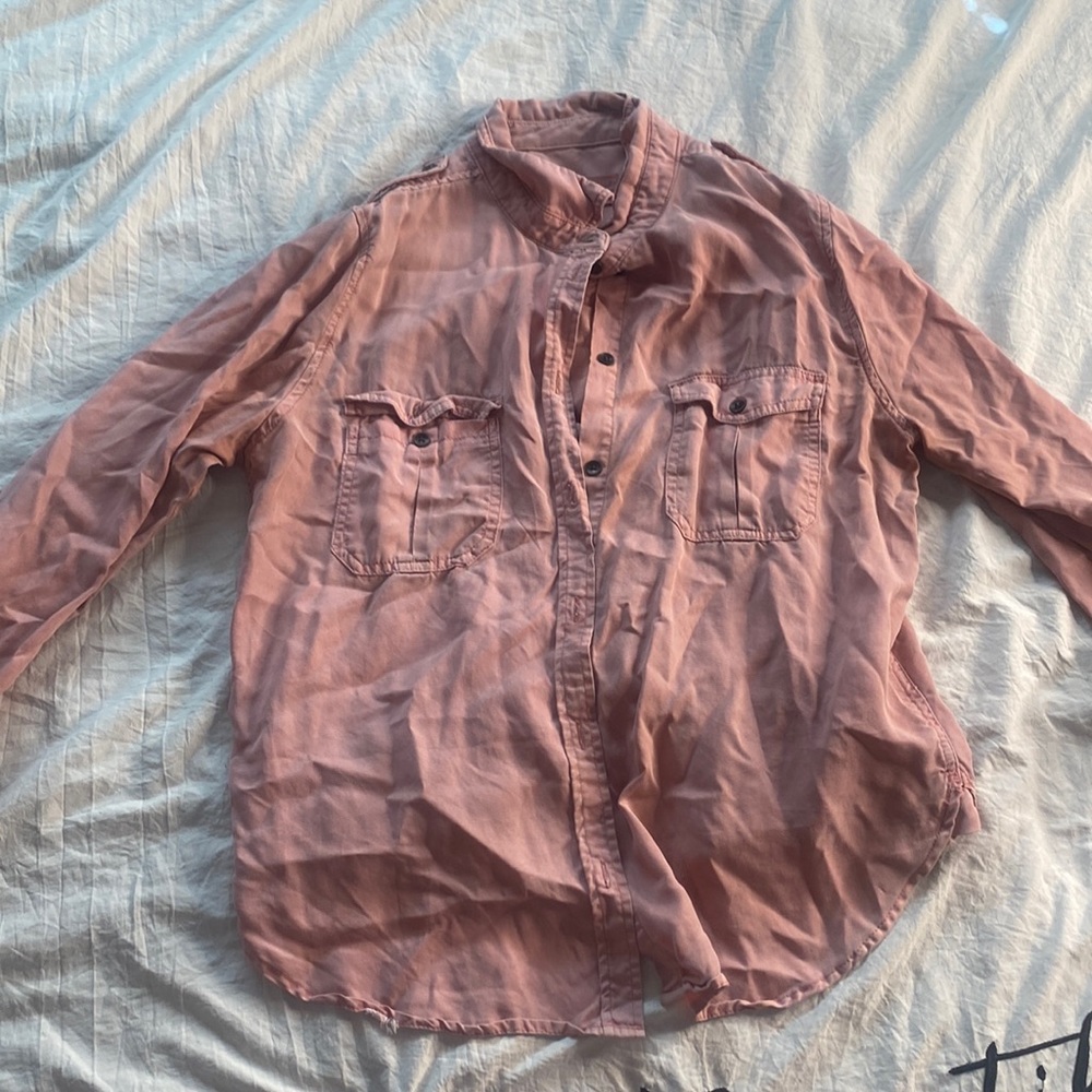 Pink button down